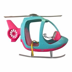 Barbie Pink and Blue Helicopter Toy